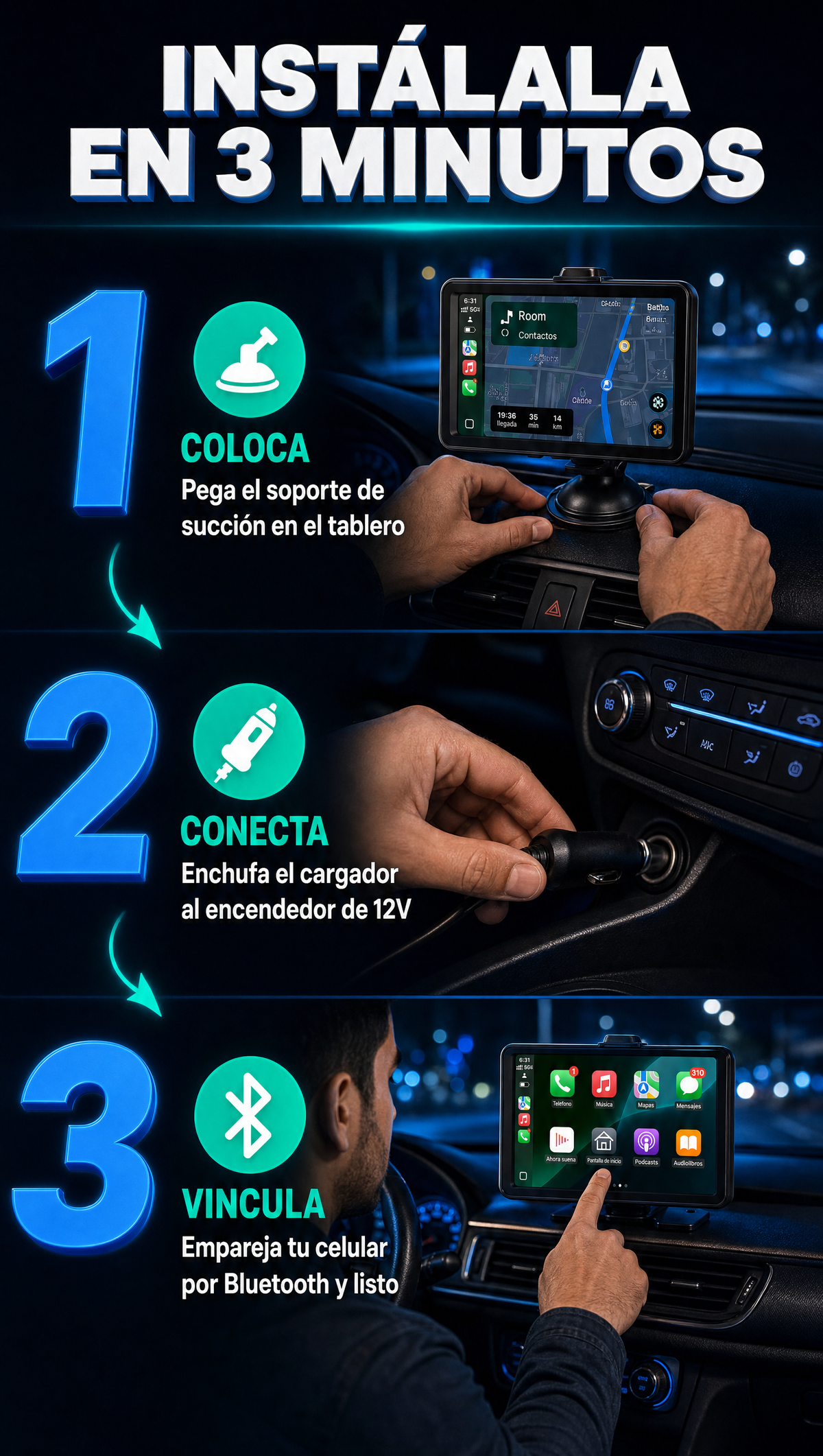 CAR PLAY RADIO - MODO DE USO