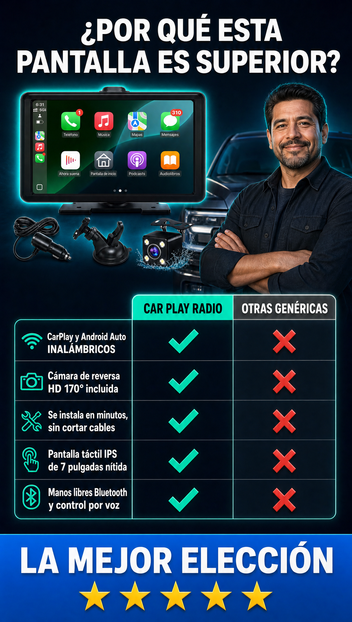 CAR PLAY RADIO - TABLA COMPARATIVA
