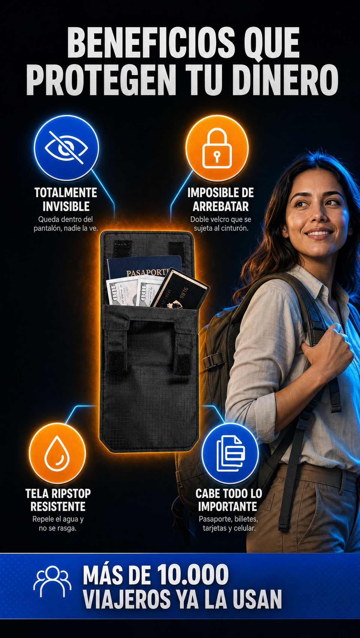 Cartera Billetera Antirrobo - BENEFICIOS
