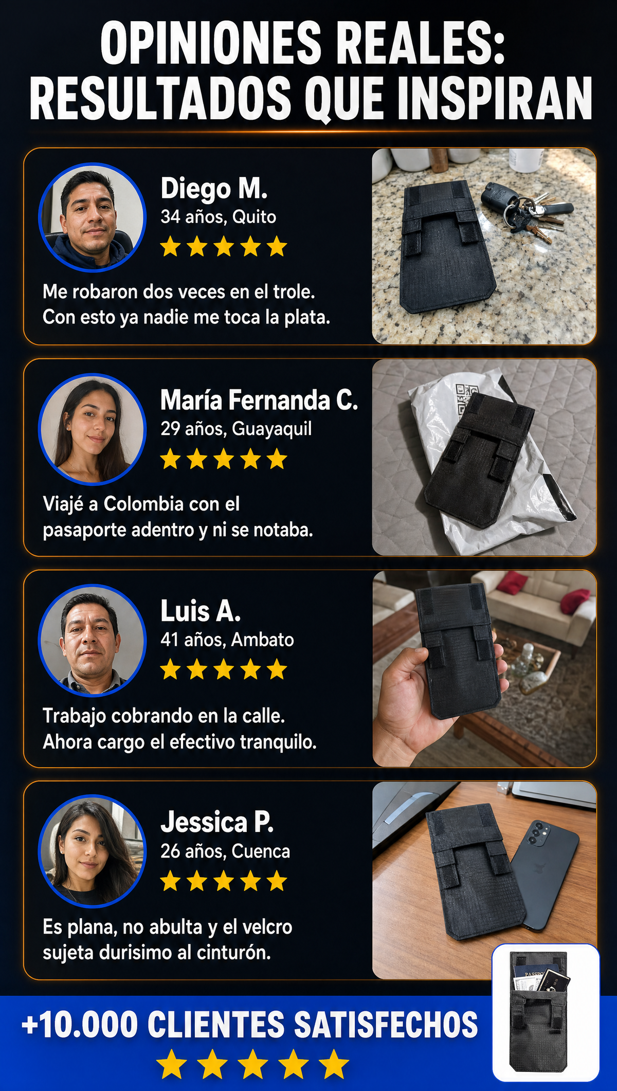 Cartera Billetera Antirrobo - TESTIMONIOS