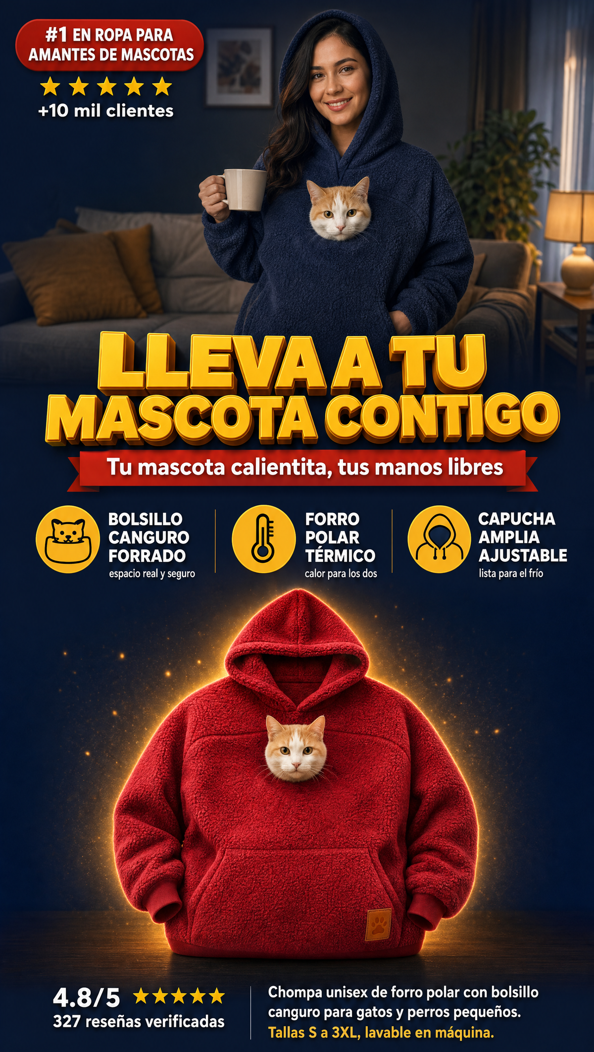 Chompa canguro para mascotas - portada