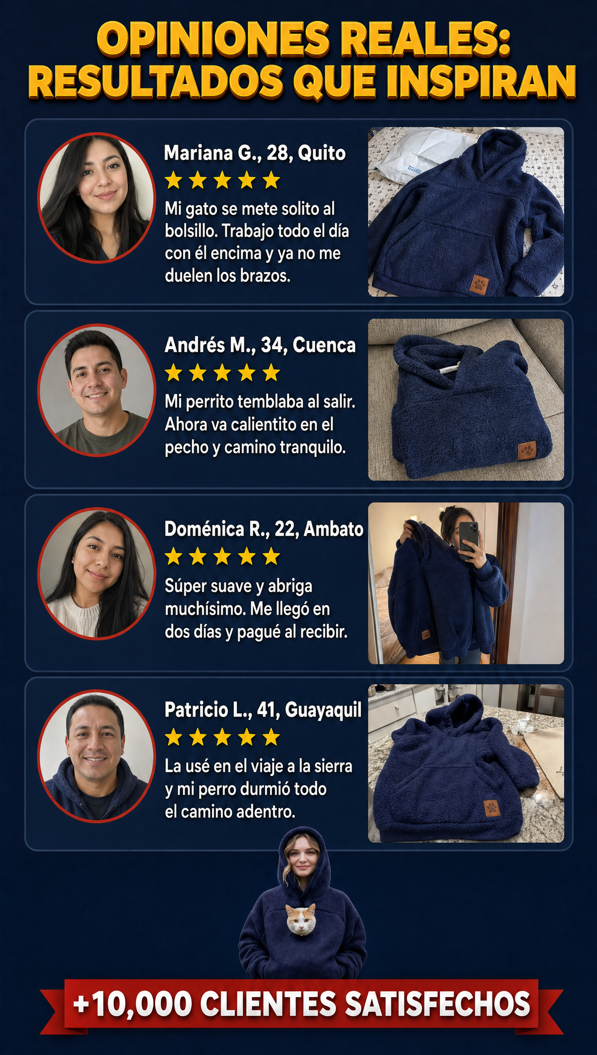 Chompa canguro - testimonios