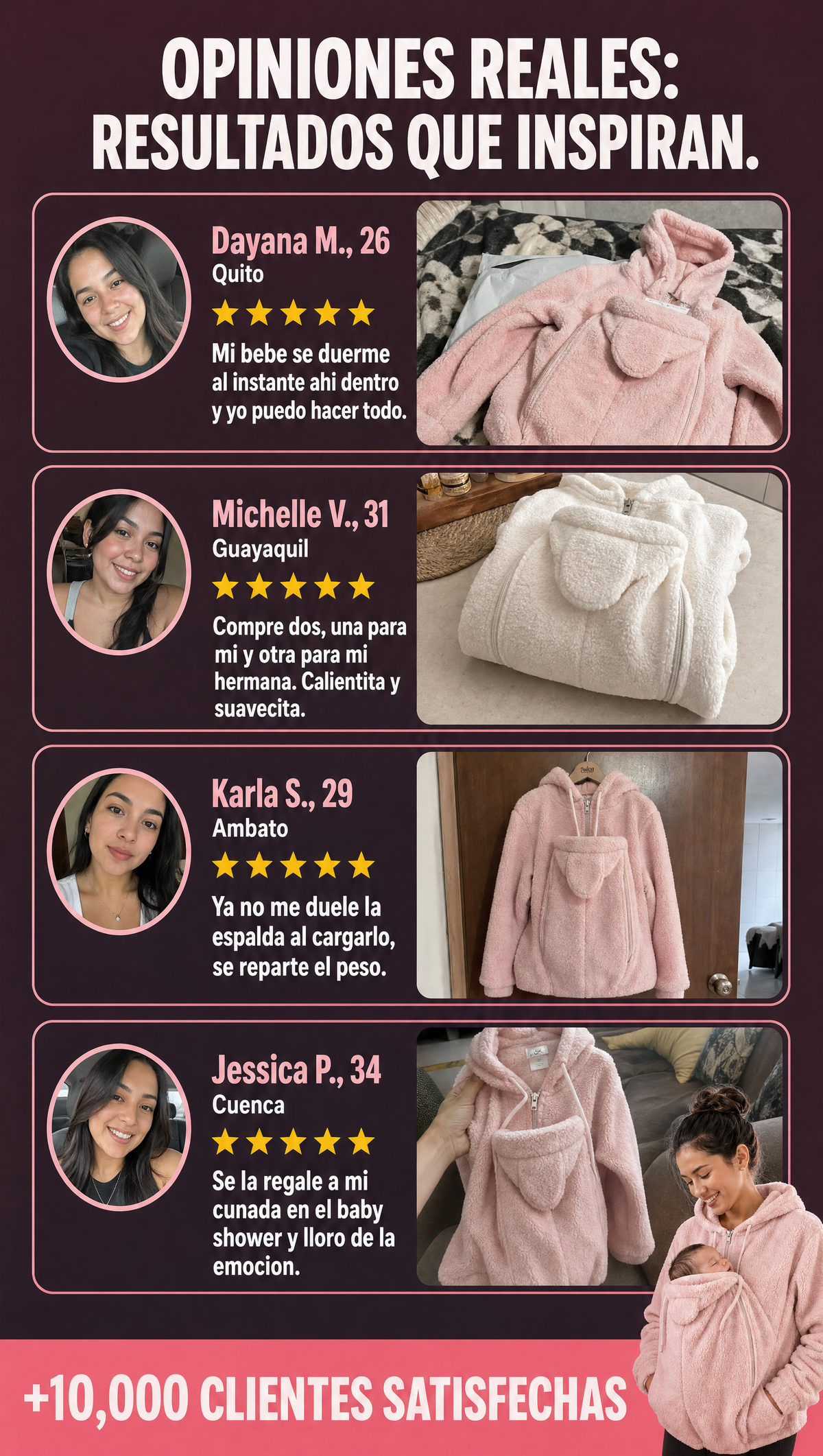 Chompa Porta Bebes - testimonios