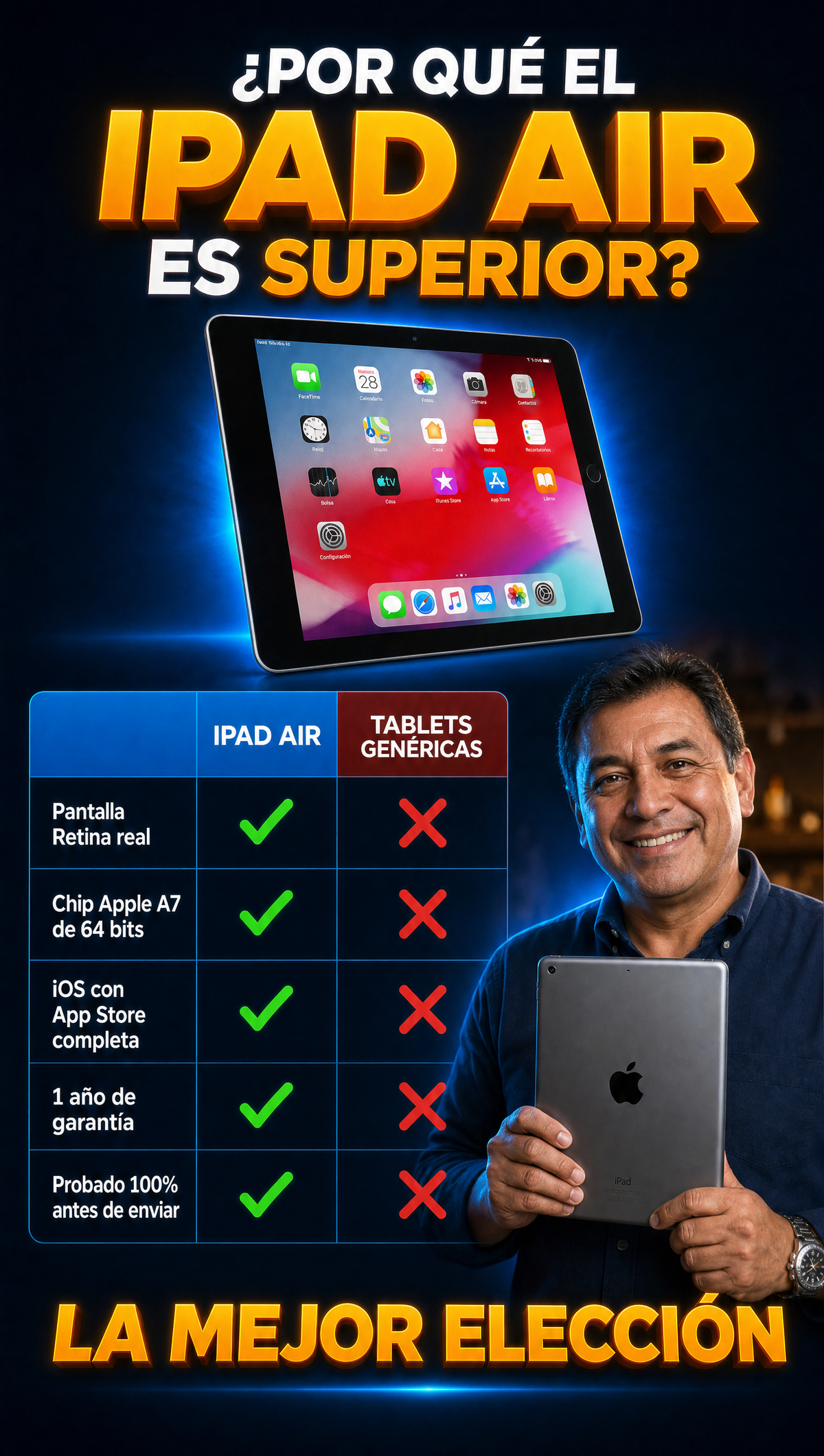 iPad Air - Tabla comparativa