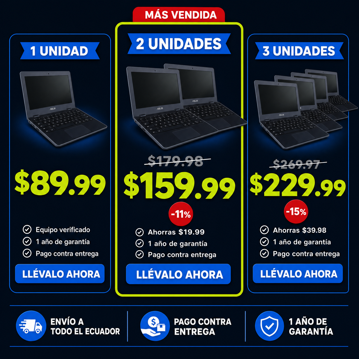 Oferta por cantidad Chromebook ASUS precios actualizados