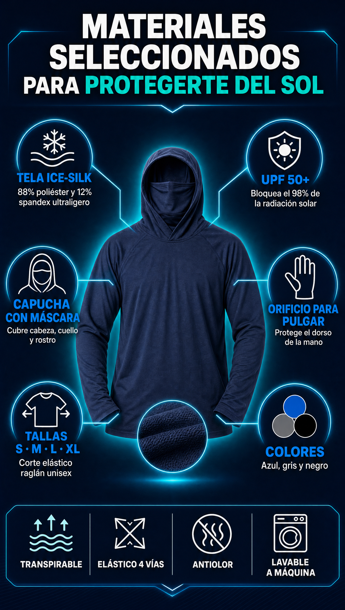 Buzo Proteccion UV - especificaciones