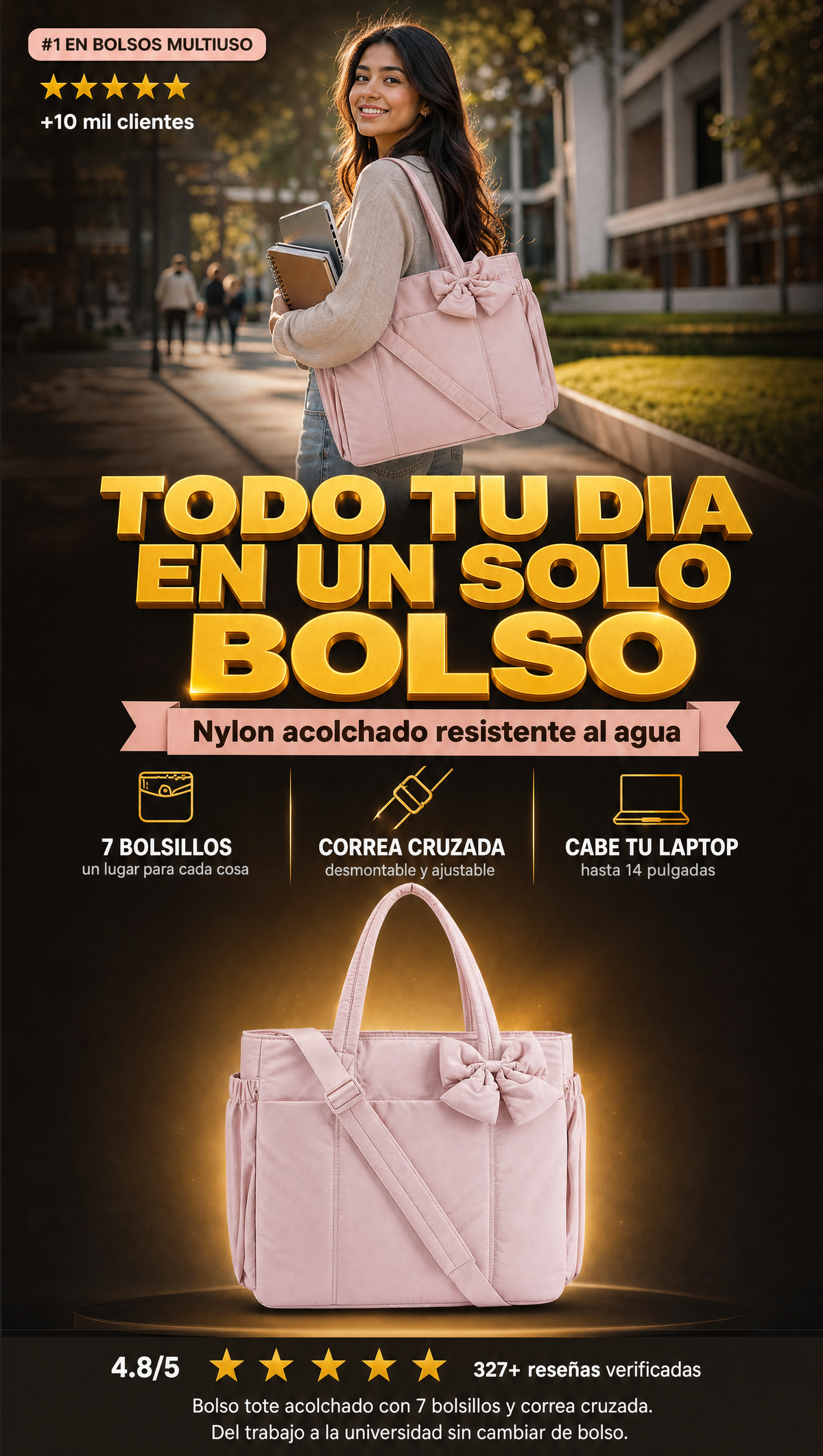 Portada Bolsa Tote Multiuso Resistente