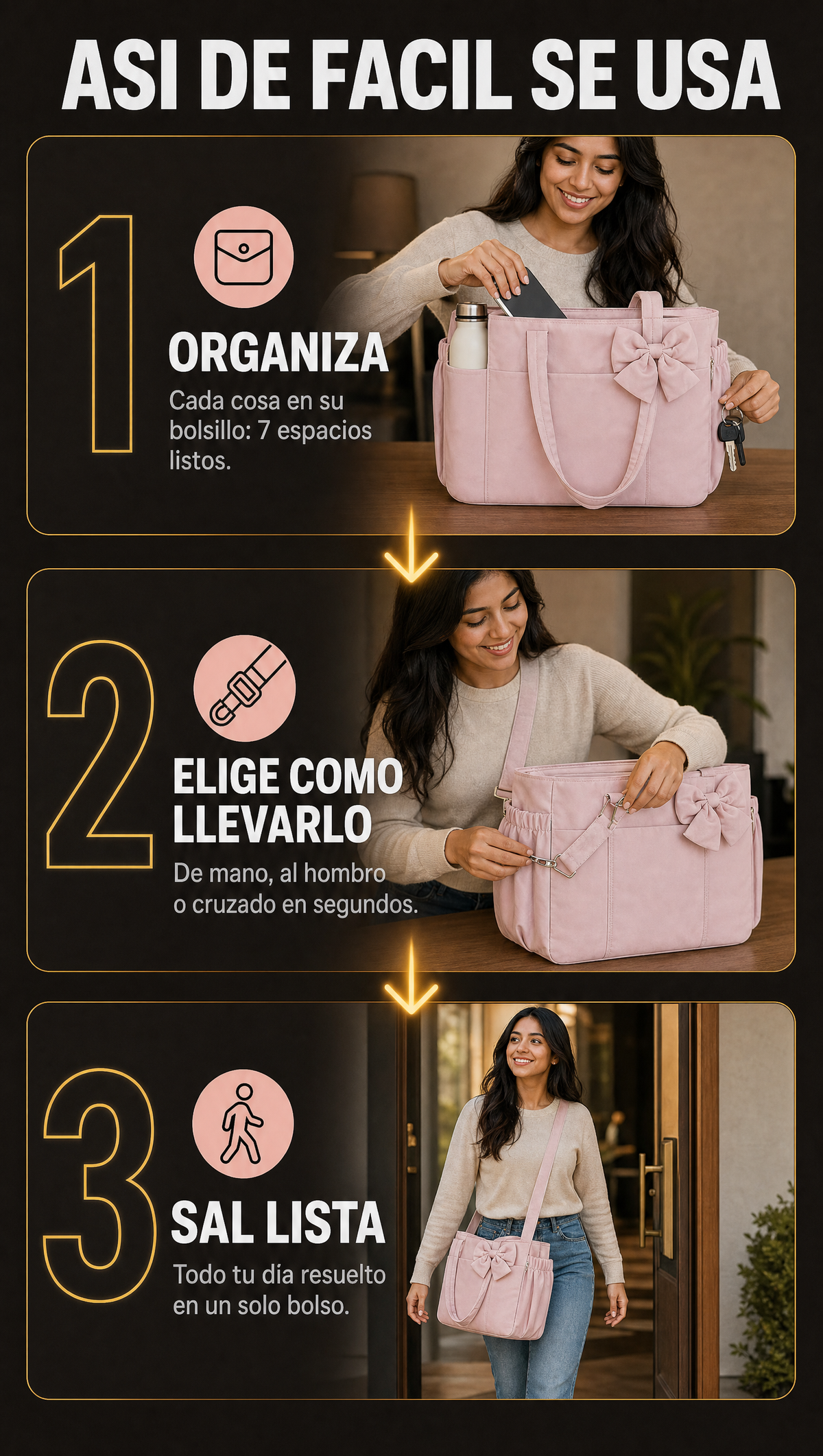 MODO DE USO Bolsa Tote Multiuso Resistente