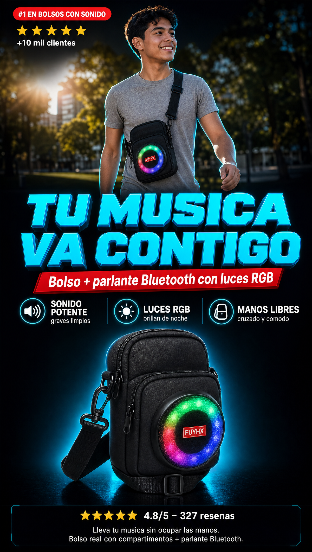 Bolso Parlante Portatil Bluetooth - PORTADA