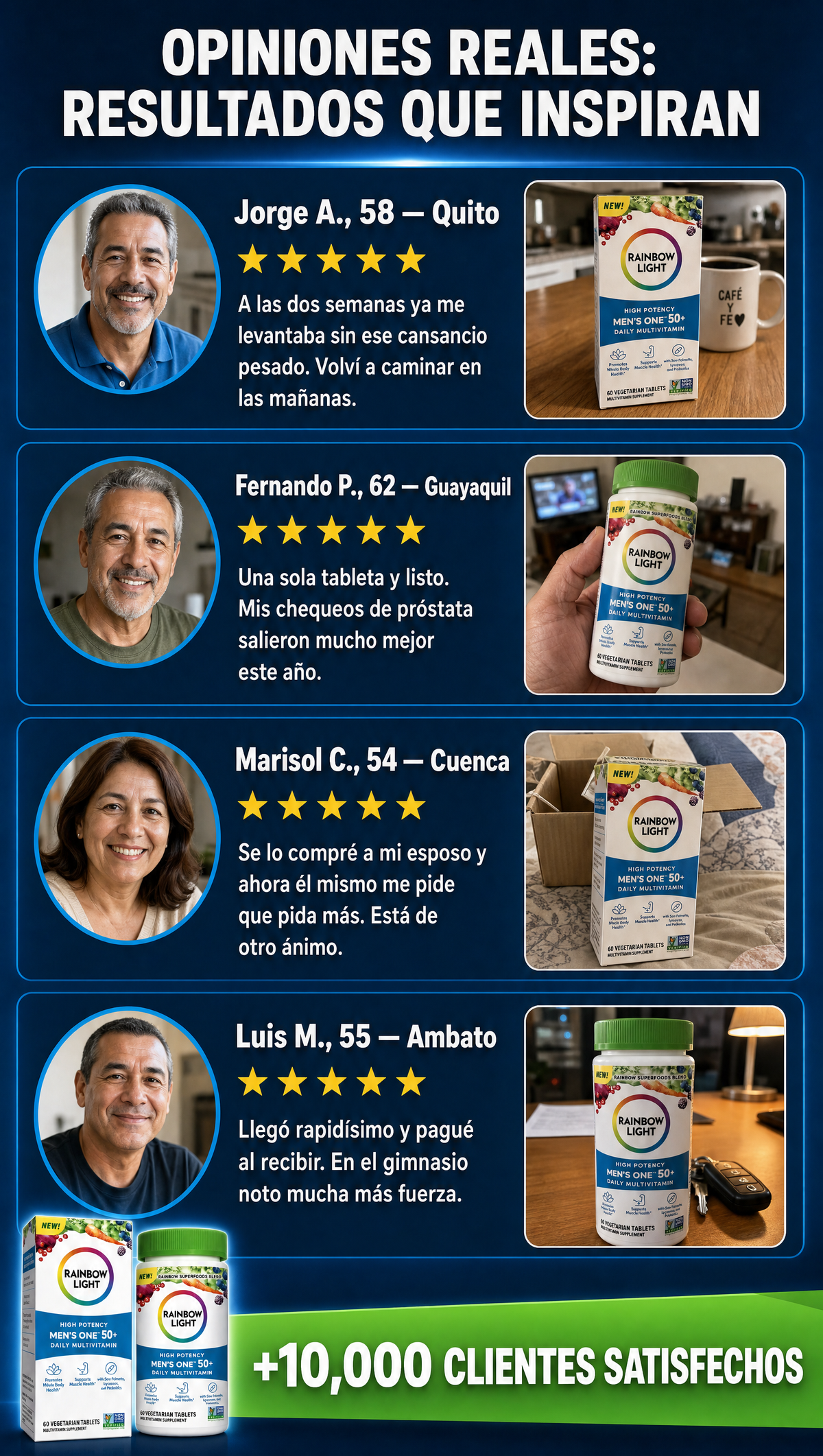 Rainbow Light Men's One 50+ - Testimonios